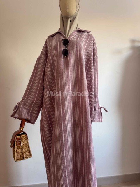 Abaya Chemise Rayée - Abaya été Muslim Paradise