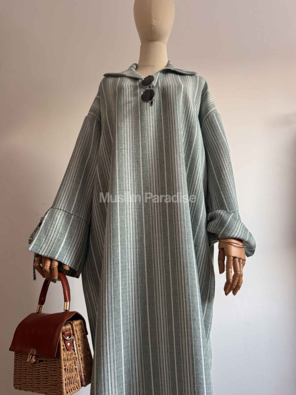 Abaya Chemise Rayée - Abaya été Muslim Paradise