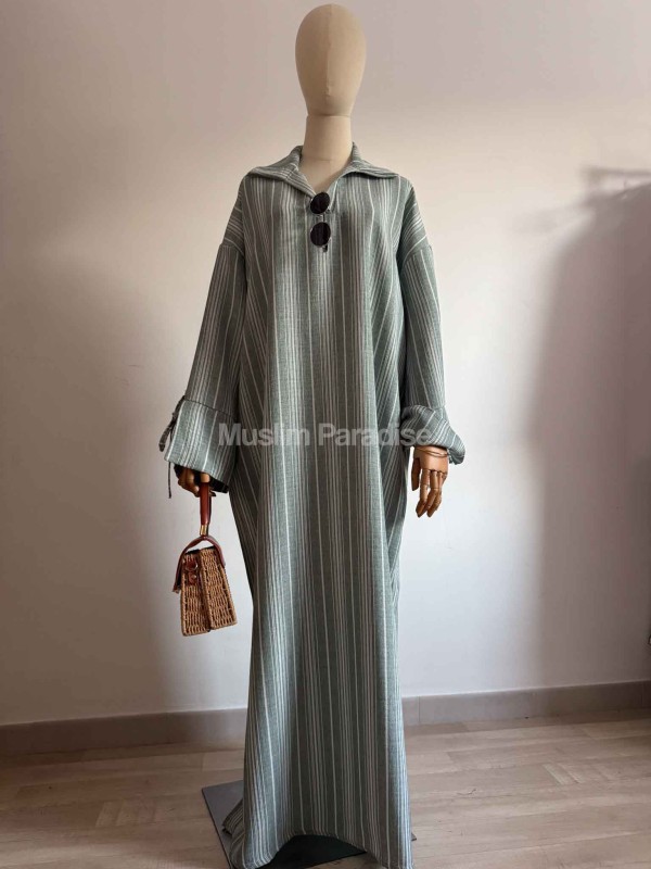 Abaya Chemise Rayée - Abaya été Muslim Paradise