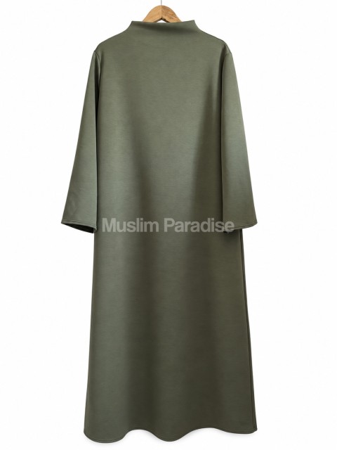 Abaya de viscosa con cuello alto - Muslim Paradise