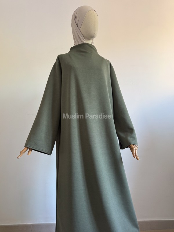 Abaya de viscosa con cuello alto - Muslim Paradise