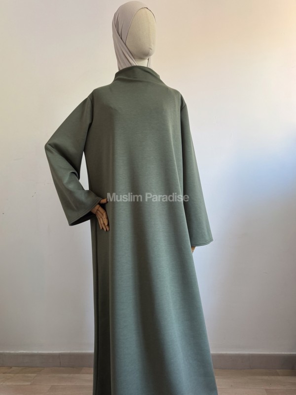 Abaya de viscosa con cuello alto - Muslim Paradise
