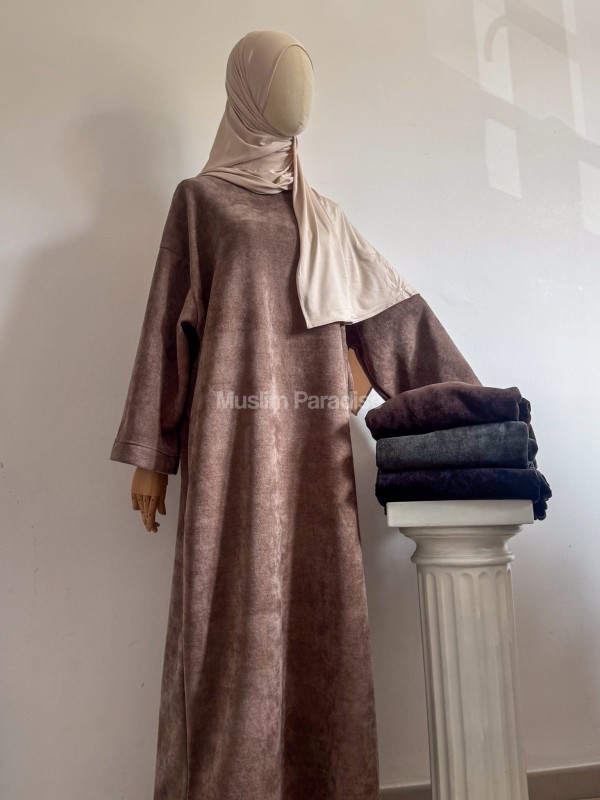 Abaya de terciopelo hecha en Francia - Muslim Paradise