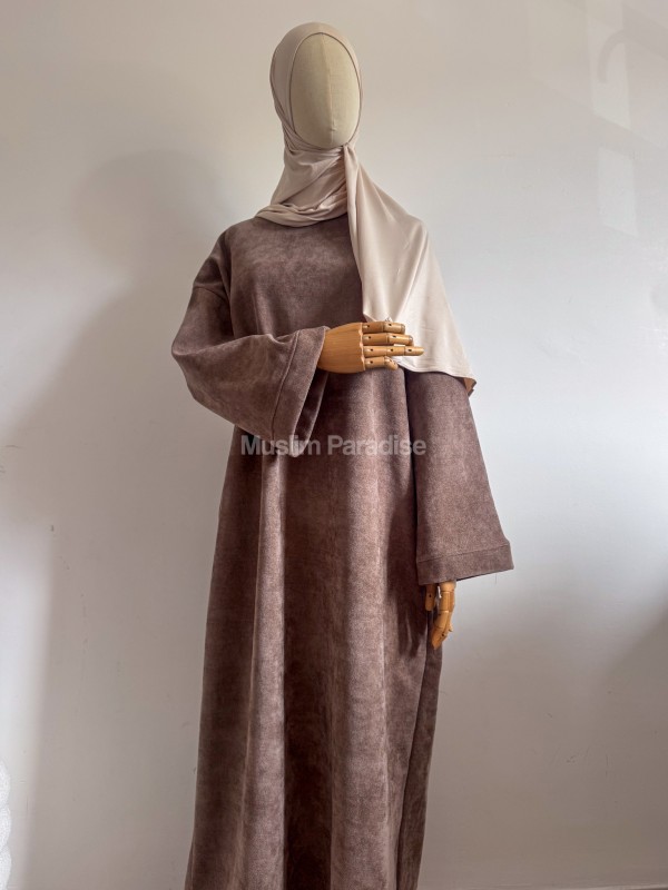 Abaya de terciopelo hecha en Francia - Muslim Paradise