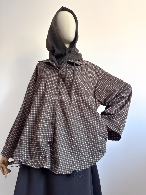Sobrecamisa de mujer de cuadros - Muslim Paradise