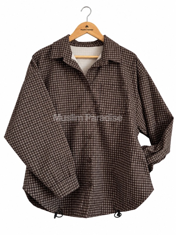 Sobrecamisa de mujer de cuadros - Muslim Paradise