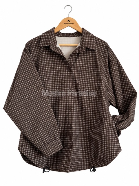 Chemise modeste femme à carreaux épaisse - Muslim Paradise