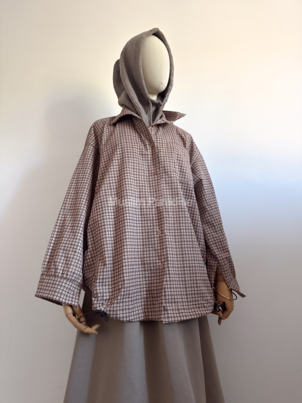 Chemise modeste femme à carreaux épaisse - Muslim Paradise