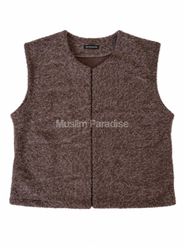 Gilet sans manches effet laine brossée - Muslim Paradise - Mode Modeste