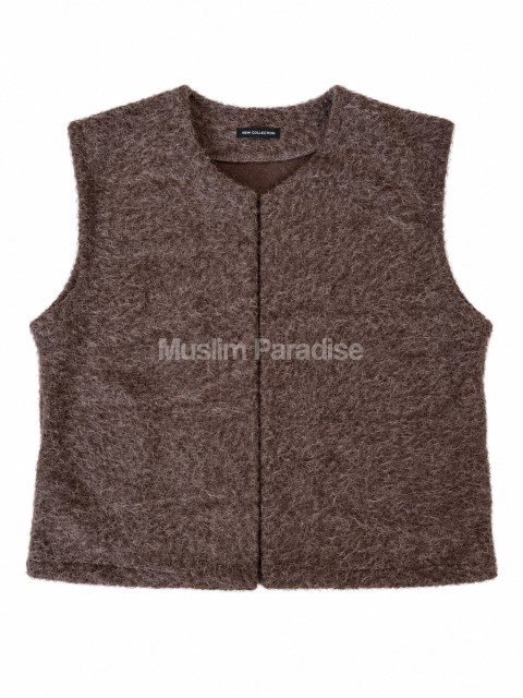 Gilet sans manches effet laine brossée - Muslim Paradise - Mode Modeste