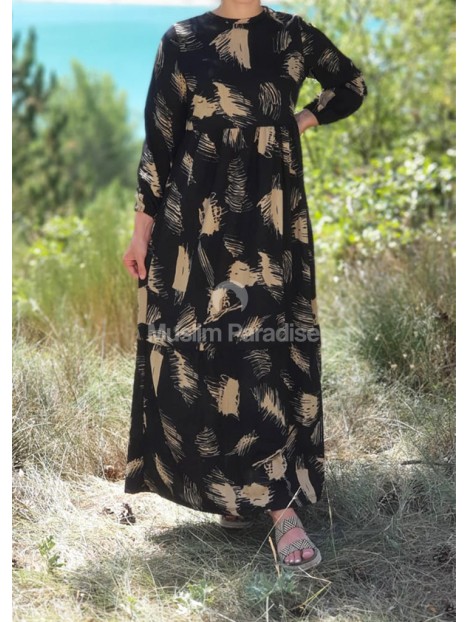 Vestido largo Lamya - negro - Muslim Paradise